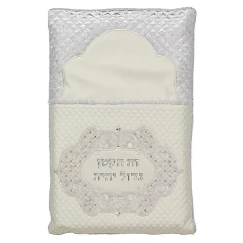 כרית מהודרת לברית דמוי עור עם אותיות בולטות 74X50 ס"מ
