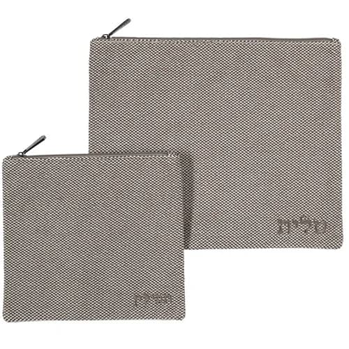 סט טלית תפילין בד דמוי פשתן 36X29 ס"מ