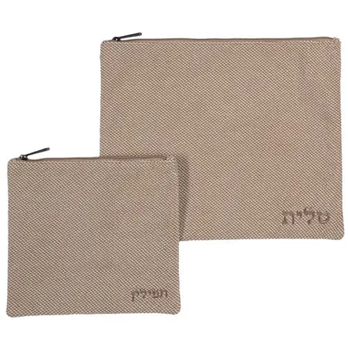 סט טלית תפילין בד דמוי פשתן 36X29 ס"מ
