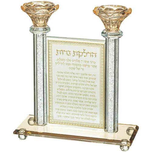 206 פמוטי קריסטל מהודר הדלקת נרות 21 ס"מ
